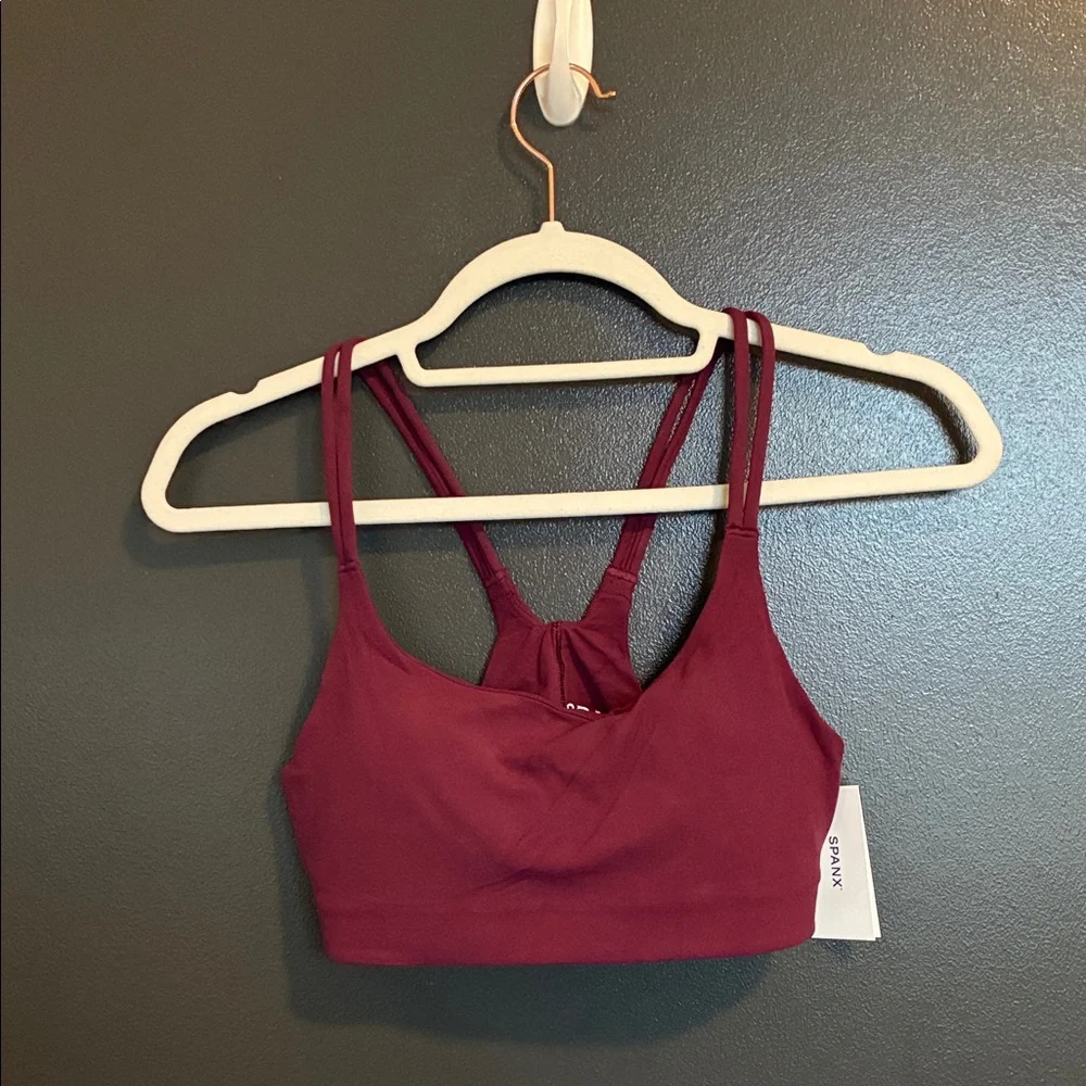 NWT Spanx Bare Essentials Zero Impact Bra Plum Berry Sz S